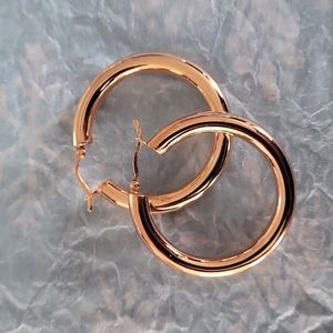 NWOT Bronzo Italia Hoop Earrings